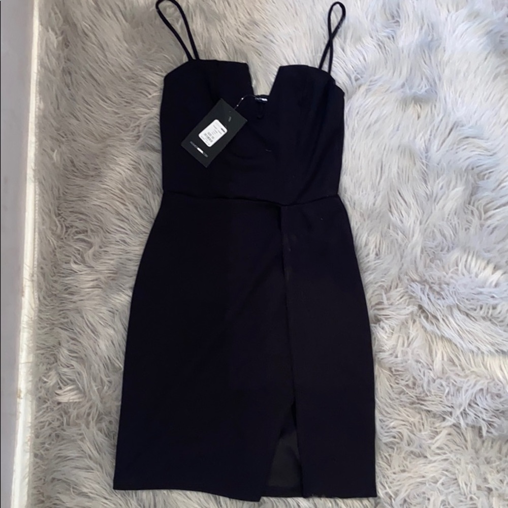 Fashion Nova spaghetti strap black dress